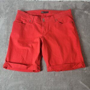 Levis Womens Shorts 20 Plus Red Denim Cotton Blend Stretch Comfort Waist SHO14E